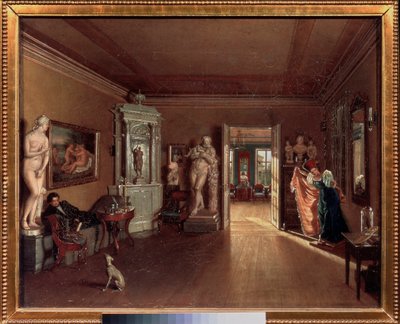 Atelier of the Artist Alexei Venetsianov in St Petersburg by Aleksei Gavrilovich Venetsianov