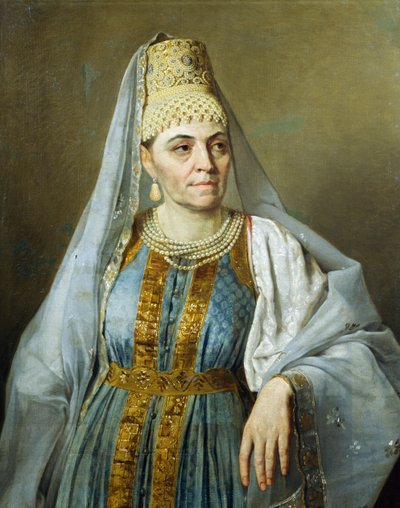 Portrait of Marfa Venetsianova in costume by Aleksei Gavrilovich Venetsianov