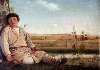 Sleeping Shepherd by Aleksei Gavrilovich Venetsianov