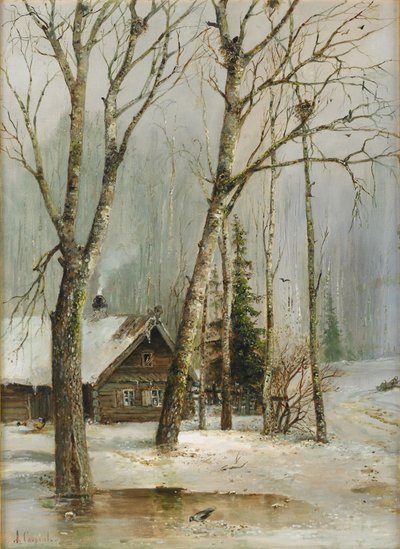 Cottage in the Woods by Alexei Kondratjewitsch Sawrassow