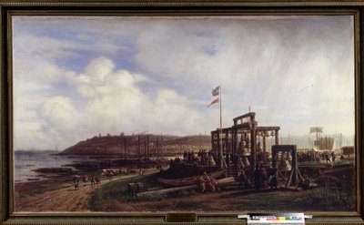 Market in Nizhny Novgorod, Row of the Bell Stalls by Aleksei Petrovich Bogolyubov