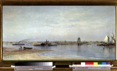 View of the Banks of the Neva River in Saint Petersburg by Aleksei Petrovich Bogolyubov