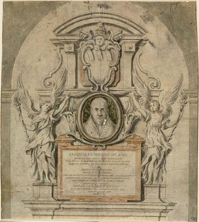 Design for Memorial to Pope Gregory XV by Alessandro Algardi