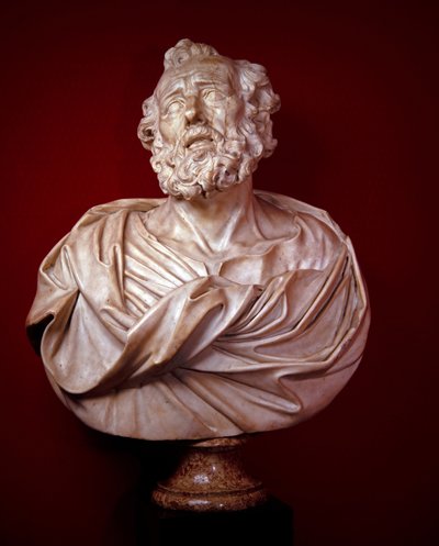 Marble busts of St. Peter and St. Paul by Alessandro Algardi