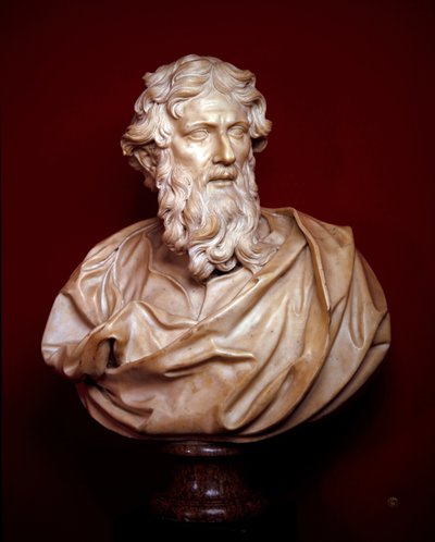 Marble busts of St. Peter and St. Paul by Alessandro Algardi