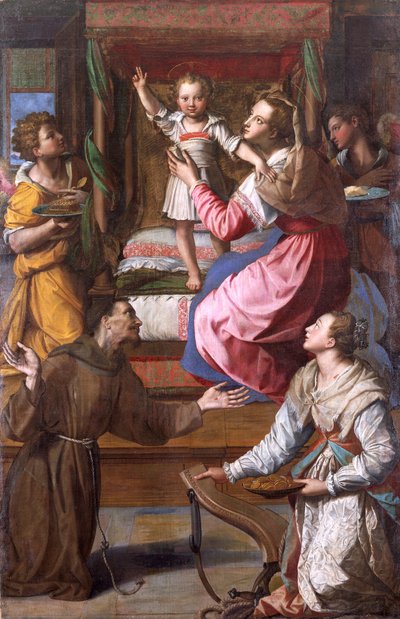 Virgin and Child with Saints Francis and Lucy by Alessandro Allori