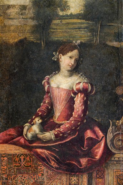 Portrait of a Noblewoman (detail) by Alessandro Bonvicino Moretto