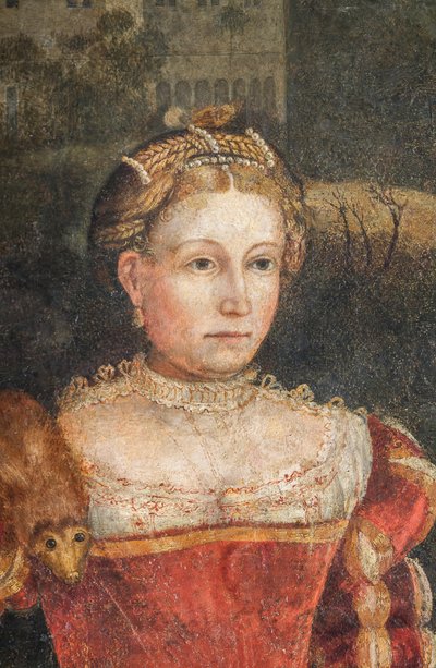 Portrait of a Noblewoman (detail) by Alessandro Bonvicino Moretto