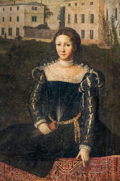 Portrait of a Noblewoman (detail) by Alessandro Bonvicino Moretto