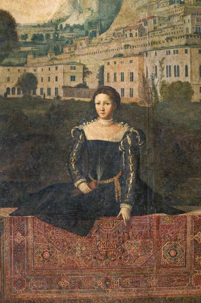 Portrait of a noblewoman (detail) by Alessandro Bonvicino Moretto