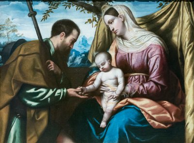 The Virgin and Child with Saint Roch by Alessandro Bonvicino Moretto