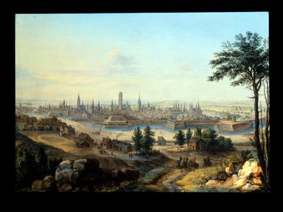 A View of Danzig; Capriccio View of a Palace by Alessandro Greuenbroeck
