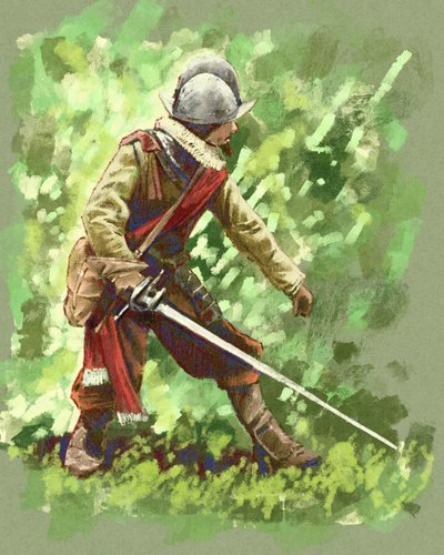 A 1600s Spanish conquistador soldier through the South American jungle by Alessandro Lonati