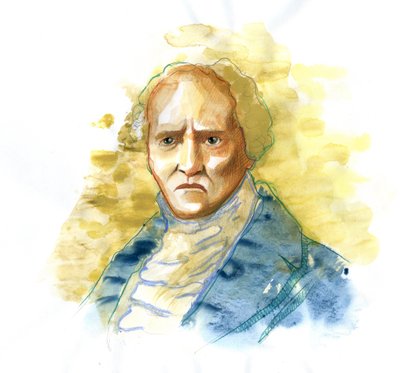 Portrait of Charles Fourier (1772-1837), English philosopher and economist by Alessandro Lonati