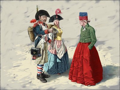 Fantassine and Vivandières of Revolutionaries by Alessandro Lonati
