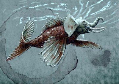 Representation of a Makara by Alessandro Lonati