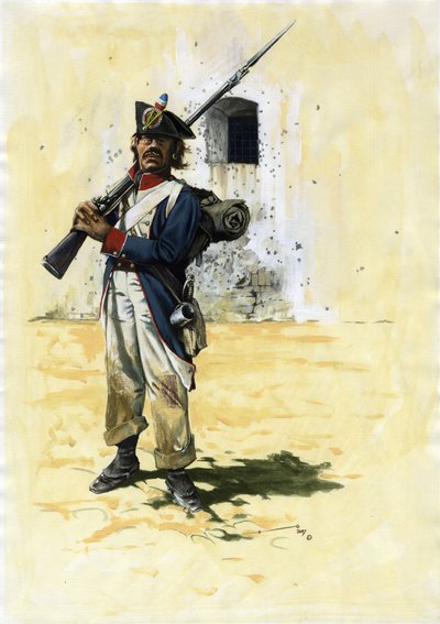 Infantry Soldier and Gunner of the French Infantry Brigade by Alessandro Lonati