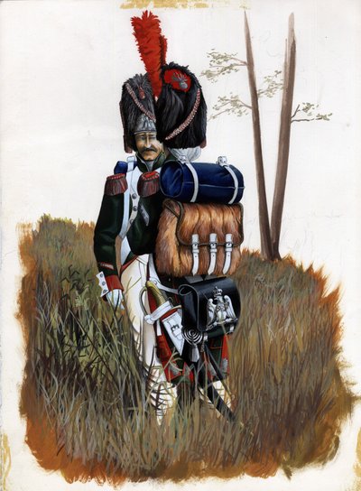 Grenadier Soldiers of the Royal Guard of the Great Napoleonic Army in Italy by Alessandro Lonati