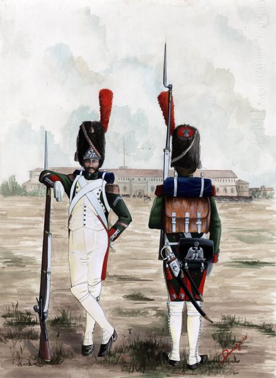 Grenadier Soldiers of the Royal Guard in Milan by Alessandro Lonati