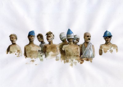First World War: Wounded soldiers by Alessandro Lonati