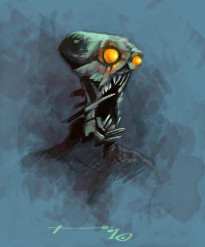 Chupacabras, South American Vampire by Alessandro Lonati