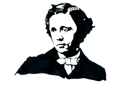 Portrait of Lewis Carroll (Charles Lutwidge Dodgson), English writer by Alessandro Lonati
