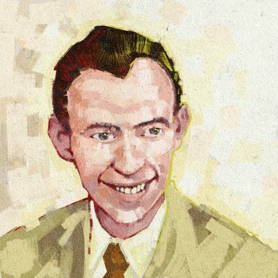 Portrait of biologist James Watson, 2023 by Alessandro Lonati