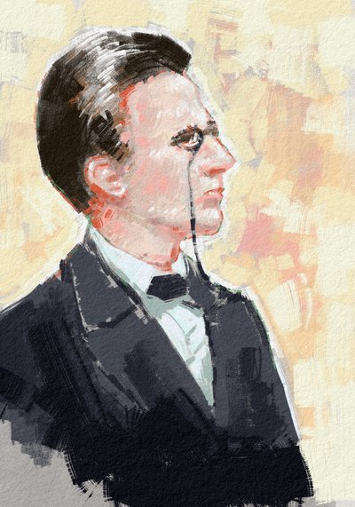 Portrait of young scientist Max Planck, 2023 by Alessandro Lonati