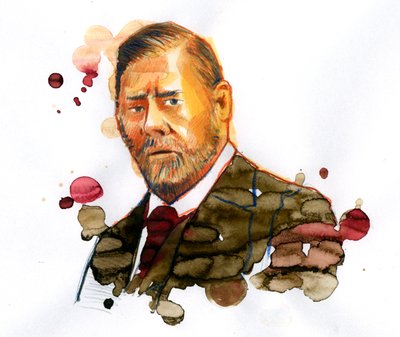 Portrait of Bram Stoker (1847-1912), Irish writer author of 