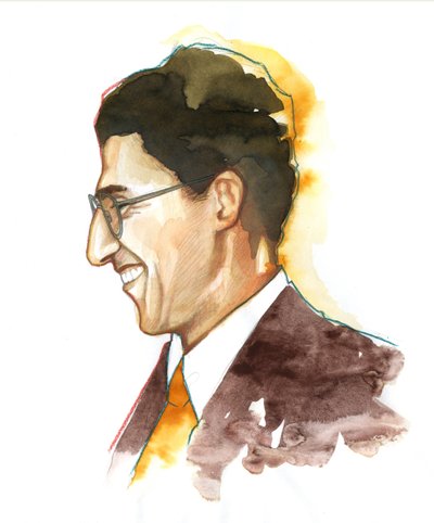 Portrait of Cesare Pavese (Illustration) by Alessandro Lonati