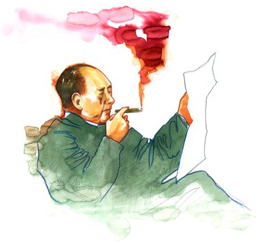 Portrait of Mao Zedong by Alessandro Lonati