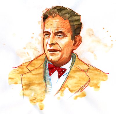 Portrait of Jacques Lacan by Alessandro Lonati