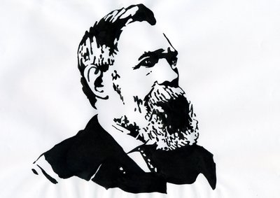Portrait of Friedrich Engels (1820-1895), German socialist theorist and politician by Alessandro Lonati