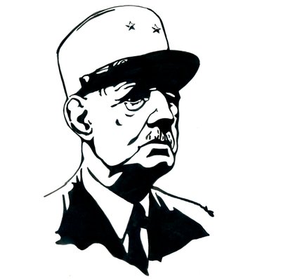 Portrait of Charles de Gaulle by Alessandro Lonati