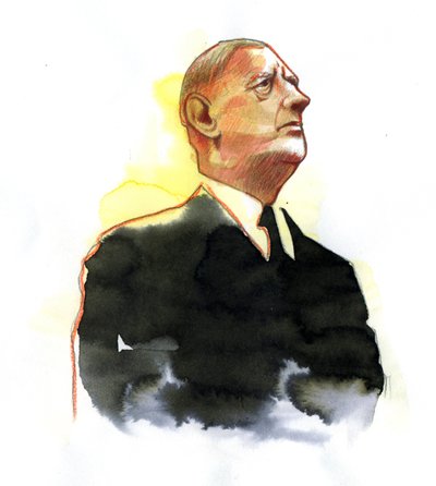 Portrait of General Charles de Gaulle (1890-1970), President 1961 by Alessandro Lonati