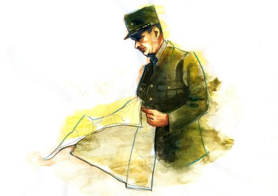 Portrait of General Charles de Gaulle during the Second World War by Alessandro Lonati