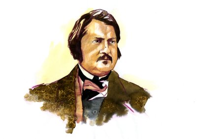 Portrait of Honore de Balzac by Alessandro Lonati