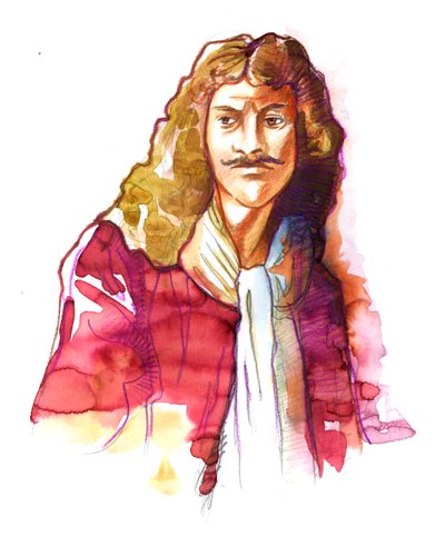 Portrait of Jean Baptiste Poquelin, known as Moliere (1622-1673) by Alessandro Lonati