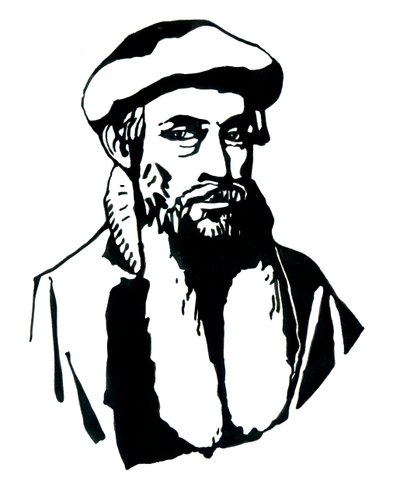 Portrait of Johannes Gutenberg by Alessandro Lonati
