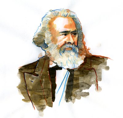 Portrait of Karl Marx by Alessandro Lonati