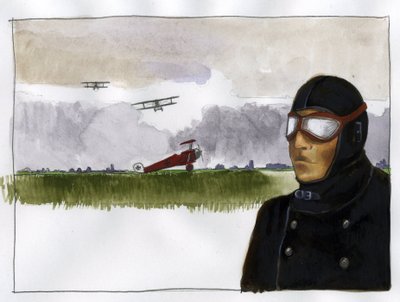 Portrait of Manfred von Richthofen, the Red Baron by Alessandro Lonati