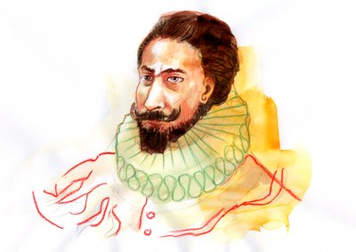 Portrait of Miguel de Cervantes Saavedra by Alessandro Lonati