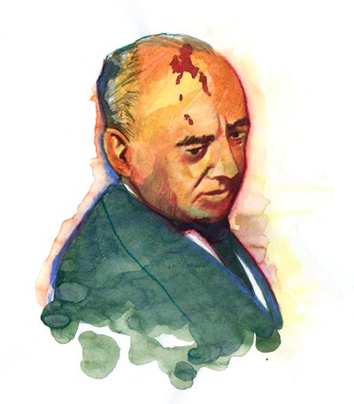 Portrait of Mikhail Gorbachev (born in 1931), Russian politician by Alessandro Lonati