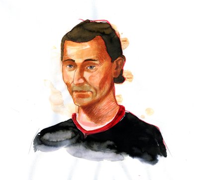 Portrait of Niccolo di Bernardo dei Machiavelli by Alessandro Lonati