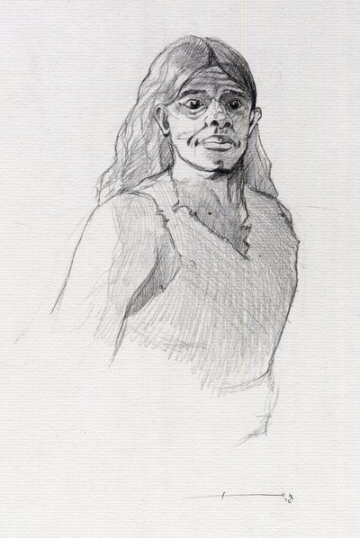 Portrait of a pirate or bust of a sailor by Alessandro Lonati