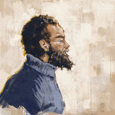 Portrait of activist, revolutionary, Michael X by Alessandro Lonati