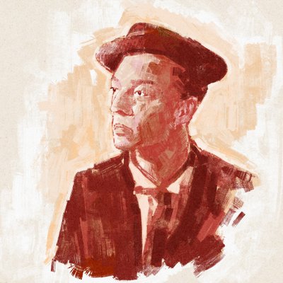 Portrait of director and actor Buster Keaton by Alessandro Lonati