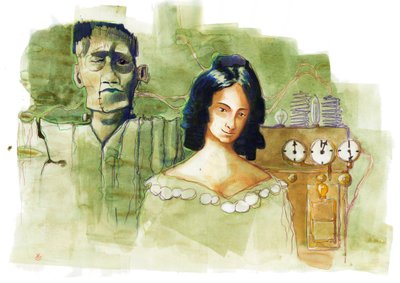 Portrait of the English writer Mary Shelley (1797-1851) author of 