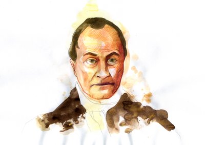 Portrait of Auguste Comte by Alessandro Lonati
