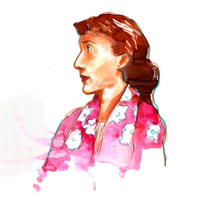 Portrait of Virginia Woolf by Alessandro Lonati